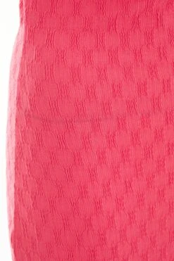 Pink Textured Cowl Midi Dress -Dazzle Dresses 00100038847 ZS