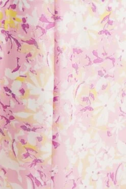 Pink Floral Mesh Maxi Dress -Dazzle Dresses 00100038870 ZS