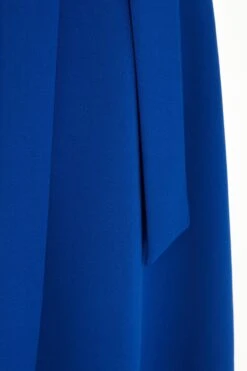 Royal Blue Bardot Dip Hem Midi Dress -Dazzle Dresses 00100038995 ZS