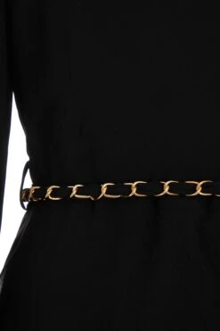 Black Long Sleeve Tiered Midi Dress 11 Black Long Sleeve Tiered Midi Dress -Dazzle Dresses 00100039359 ZS