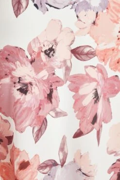 Pink Floral Frill Sleeve Maxi Dress -Dazzle Dresses 00100039502 ZS