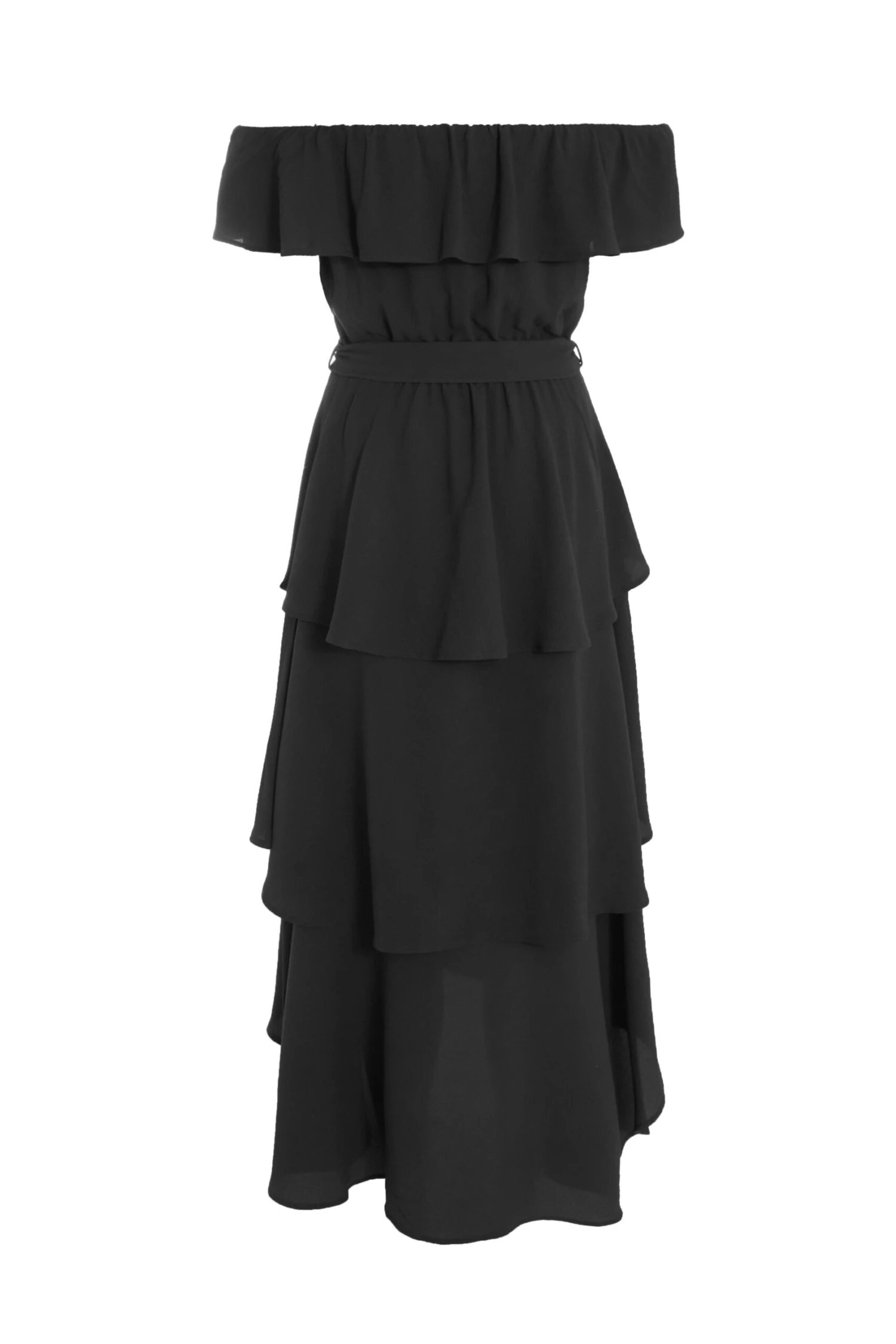 Black Bardot Dip Hem Midi Dress 5 Black Bardot Dip Hem Midi Dress - Image 5